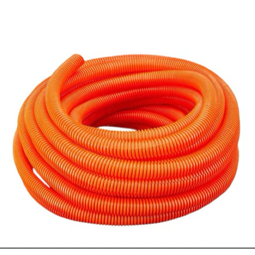 Buildmate x ROYU PVC Corrugated Pipe 20-25mm 50-100M Roll Orange Durable Flexible