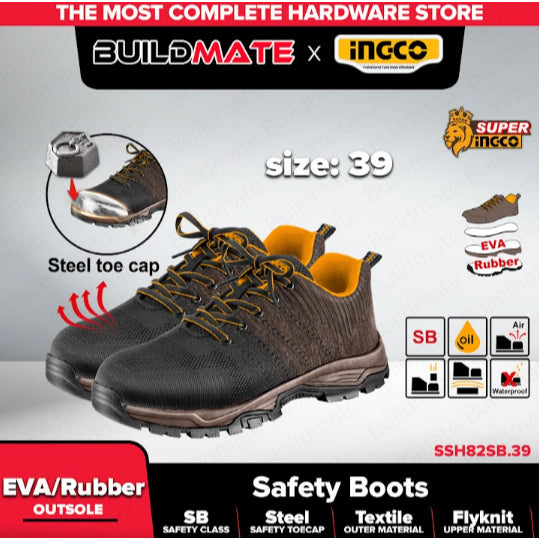 Buildmate x ING Safety Boots SSH82SB | Steel Toe, Flyknit Upper, EVA/Rubber Sole, SB IHT