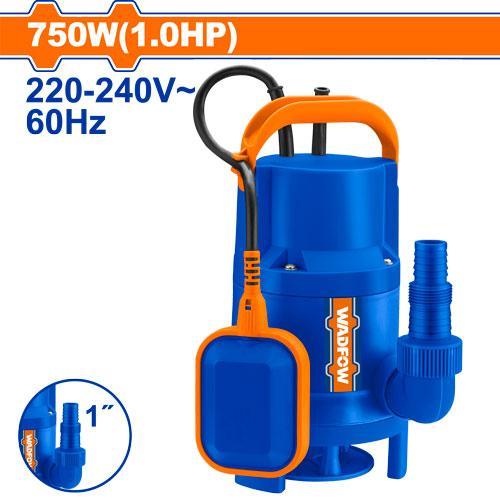 Buildmate x WADFOW 1HP Sewage Submersible Pump 750W 220V with Float Switch & 1" Pipe WWPFW03-5 WPT