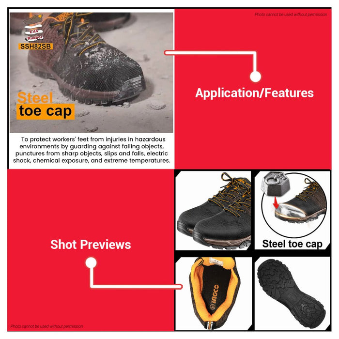 Buildmate x ING Safety Boots SSH82SB | Steel Toe, Flyknit Upper, EVA/Rubber Sole, SB IHT