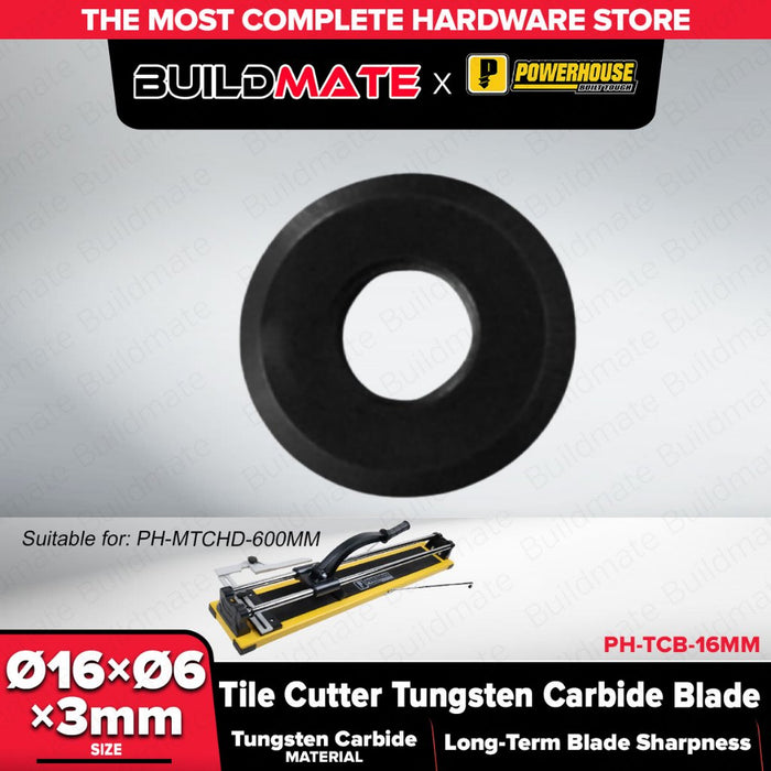 Buildmate x PowerHouse Tile Cutter Tungsten Carbide Blade 16MM 6X3MM TCB-16MM PTAA
