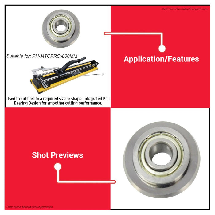 Buildmate x PowerHouse Tile Cutter Tungsten Carbide Blade W/ Ball Bearing 22MM 6X2MM PTAA