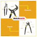 HOTECHE 10" 250mm Groove Joint Water Plier Pump Pliers Tongue & Groove Pliers HTC-100412 •BUILDMATE•