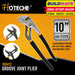 HOTECHE 10" 250mm Groove Joint Water Plier Pump Pliers Tongue & Groove Pliers HTC-100412 •BUILDMATE•