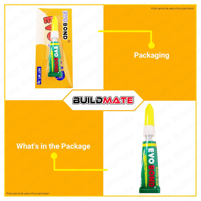 EVO BOND (1PC) Super Glue 3g Evobond •BUILDMATE•
