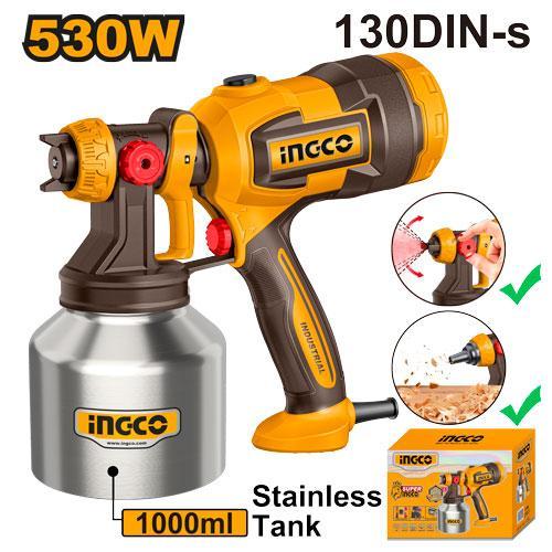 Buildmate x INGCO 530W Electric Spray Gun 1000ML Paint Sprayer Adjustable Flow SPG45061 IPT