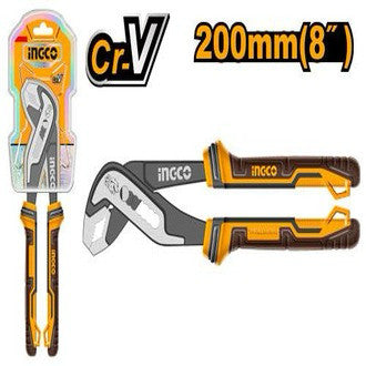 Buildmate x INGCO 8in Pump Pliers 200mm Water Pump Pliers Adjustable Grip Cr-V Steel HPP28208 IHT