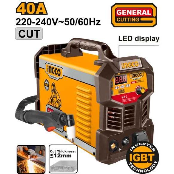 Buildmate x INGCO 40A Inverter Plasma Cutter IGBT Metal Cutting Machine Stainless Steel Iron Cutter CUT4058 IPT