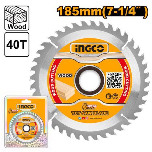 Buildmate x INGCO 7-1/4in 185mm TCT Circular Saw Blade 40T/60T Wood Cutting Blade with 20mm Arbor TSB118513 TSB118515 IHT