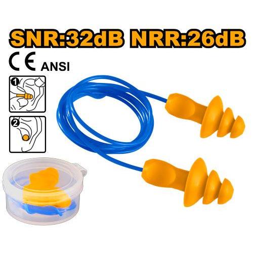 Buildmate x INGCO Reusable Safety Earplug Noise Reduction Hearing Protection Ear Plugs 32dB SNR 25dB NRR HEP3225 IHT