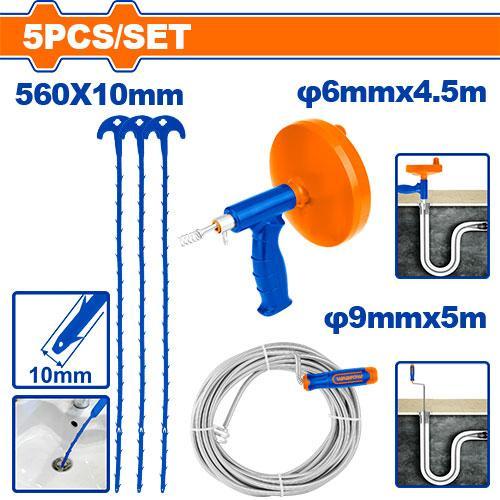 Buildmate x WADFOW Drain Auger 5pcs/Set WDD9301 WHT