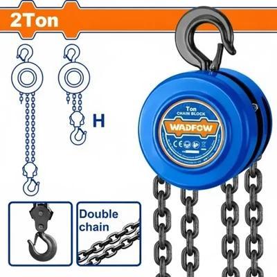 Buildmate x WADFOW 2 Ton Chain Block Manual Hoist 2.9m Heavy Duty Lifting WCK2582 WHT