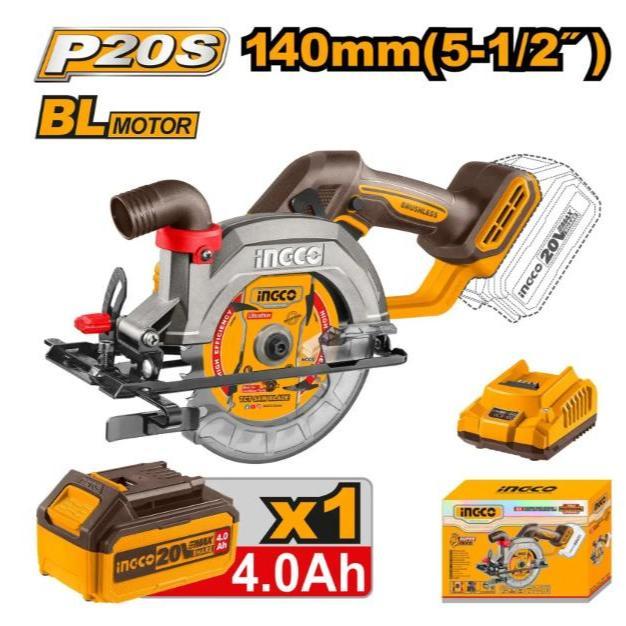 Buildmate x INGCO 20V Cordless Circular Saw 140mm 6300RPM CSLI14023 ICPT
