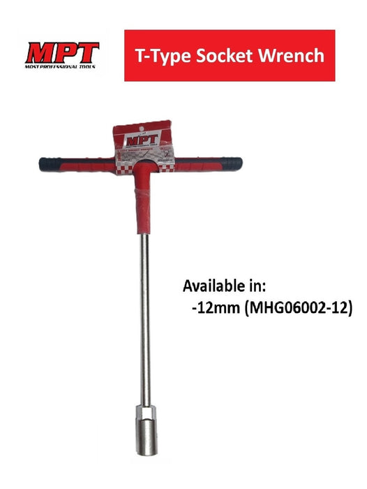 MPT 9mm - 12mm T-Type Socket Wrench HT •MOST PROFESSIONAL TOOLS •