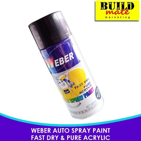 BUILDMATE Weber / Bosny Auto Spray Paint 400ml Fast Drying Pure Acrylic Color Sprayer Paint Automotive Finishes SOLD PER PIECE