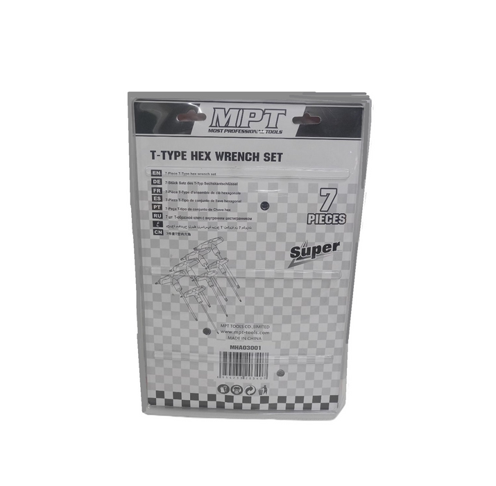 MPT T-Type Hex Wrench Set (7pcs/set) MHA03001 HT • MOST PROFESSIONAL TOOLS •