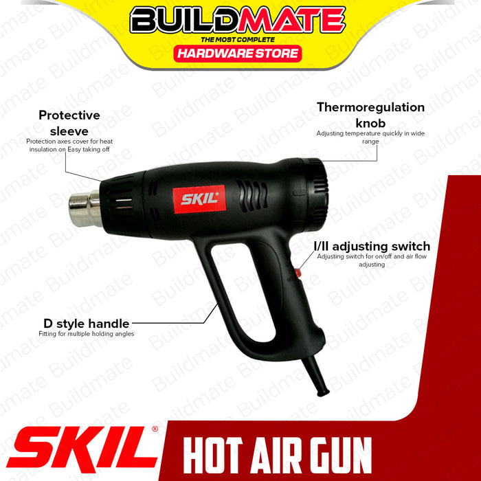 BUILDMATE Skil Hot Air Gun 2000W Hot Air Blower with Low / High Temperature Setting Heat Gun HA7711SE