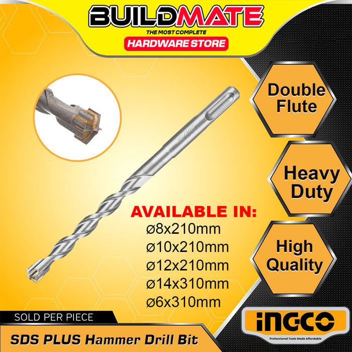 BUILDMATE Ingco SDS PLUS Hammer Drill Bits DOUBLE FLUTE Carbide Tipped Masonry Drill Bit SOLD PER PIECE IHT