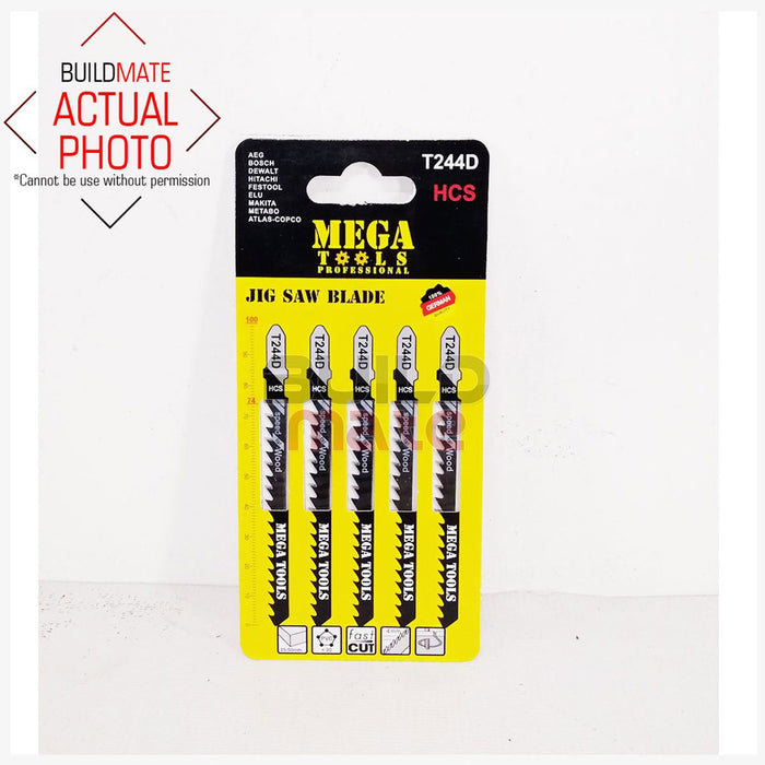 BUILDMATE Mega 5PCS/SET Jig Saw Blade 5-50mm Woodworking High Carbon Steel HCS Fast Cut Wood Cutting Blade T244D