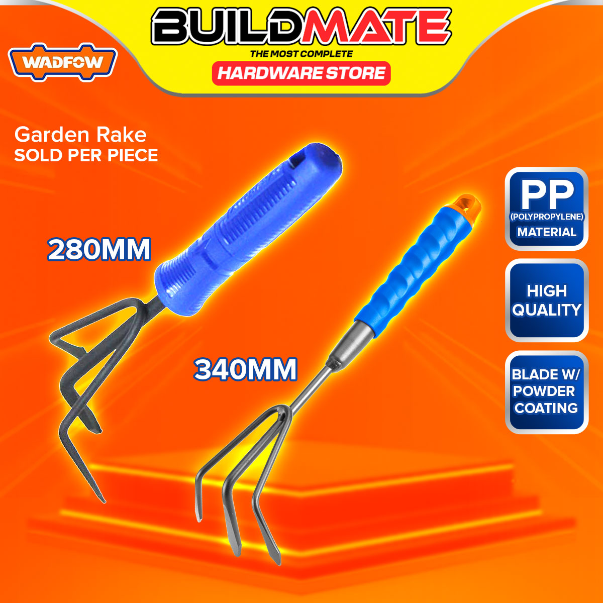 Build It Rake WADFOW Garden Rake 280mm Small Hand Rake Cultivator Claw Rake Garden T ...