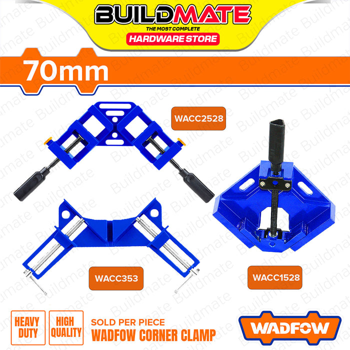 BUILDMATE Wadfow Corner Clamp Holder 70mm | 75mm Right Angle Clip Jaws Aluminum Alloy for Woodworking Frame & Welding Hand Fixing Clip - WHT