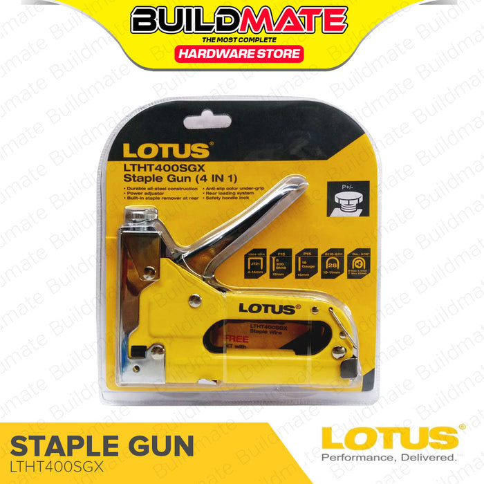 BUILDMATE Lotus 4in1 Staple Gun Tacker with Staple Wire Stapler Gun LTHT4000SGX / LTHT400SGX - LHT