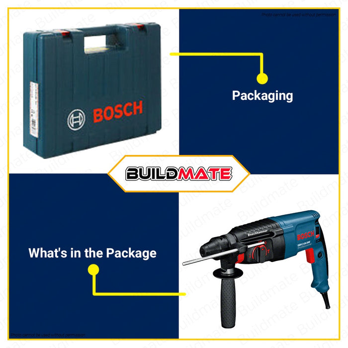 Bosch 800W SDS Plus Hammer Drill with Case Universal Rotary Hammer Drill GBH 2-26 DRE 0611253704 BPT