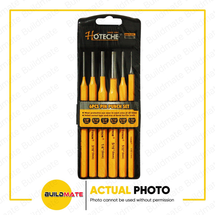 HOTECHE 6 PCS Pin Punch Chisel Set HTC-390403 •BUILDMATE•