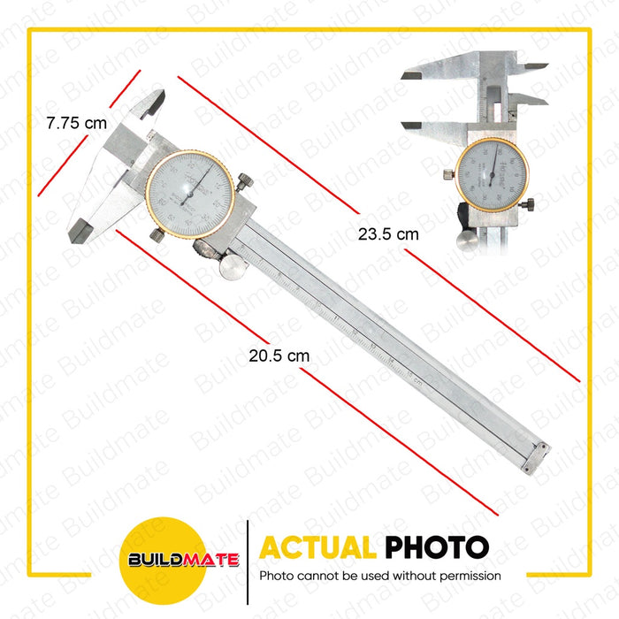 HOTECHE Dial Caliper 6" Carbon Steel HTC-284415 •BUILDMATE•