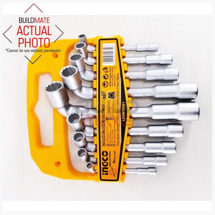 INGCO L-Angled Socket Wrench 9PCS/SET LASWT0901  •BUILDMATE• IHT