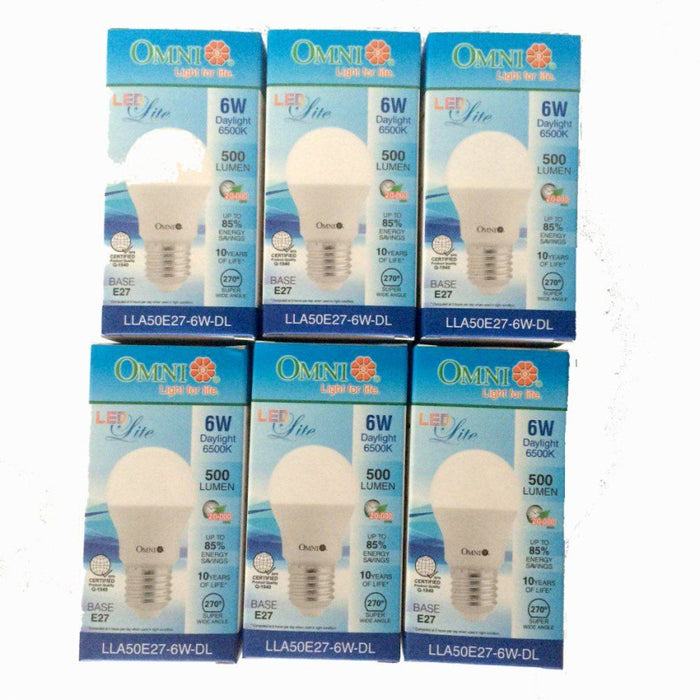 OMNI LED Lite Bulb 6W Set of 6PCS DAY LIGHT | WARM WHITE SOLD PER SET •BUILDMATE•