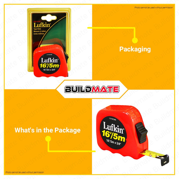 LUFKIN Measuring Tape Measure 16' 5m x 3/4" L516CME 100% ORIGINAL / AUTHENTIC •BUILDMATE•