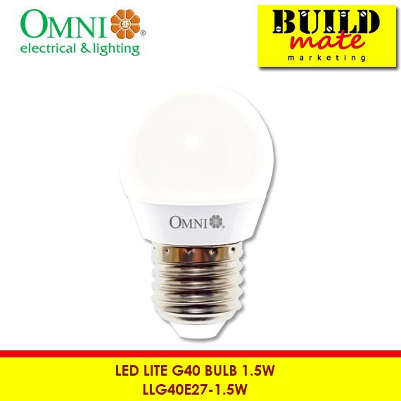 OMNI LED Lite G40 Bulb 1.5W LLG40E27-1.5W DAY LIGHT | WARM WHITE SOLD PER PIECE •BUILDMATE•