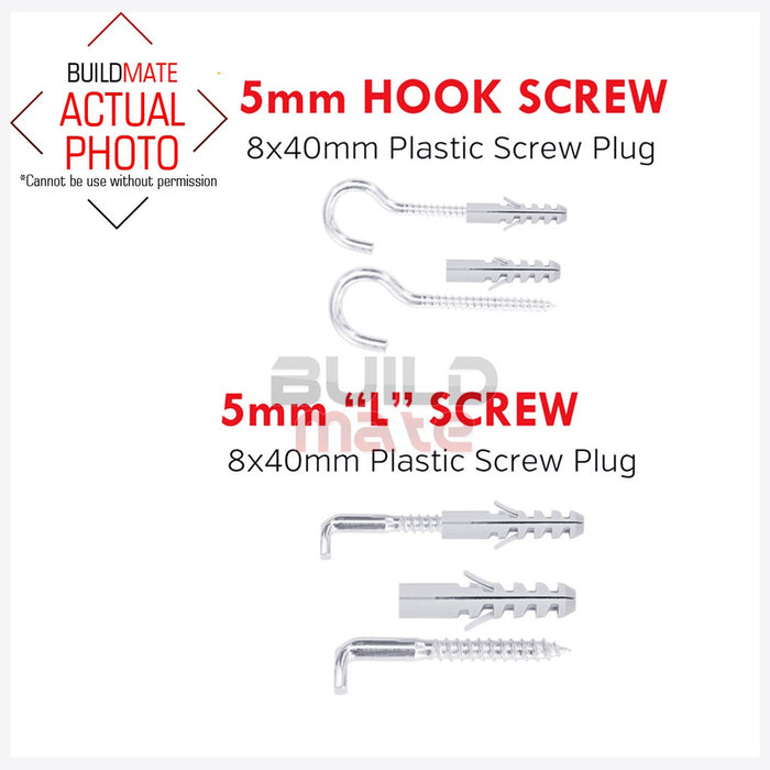 INGCO Screw Plug Set with Hook with TOX / L •BUILDMATE• IHT