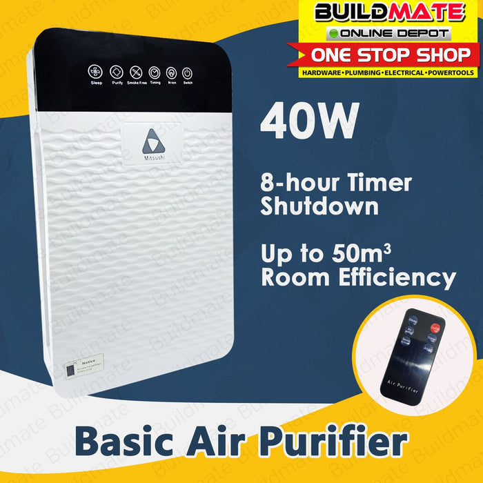 Basic Air Basic Air Purifier Air Circulator 5 Layers Filtration 3 Speed Control ...