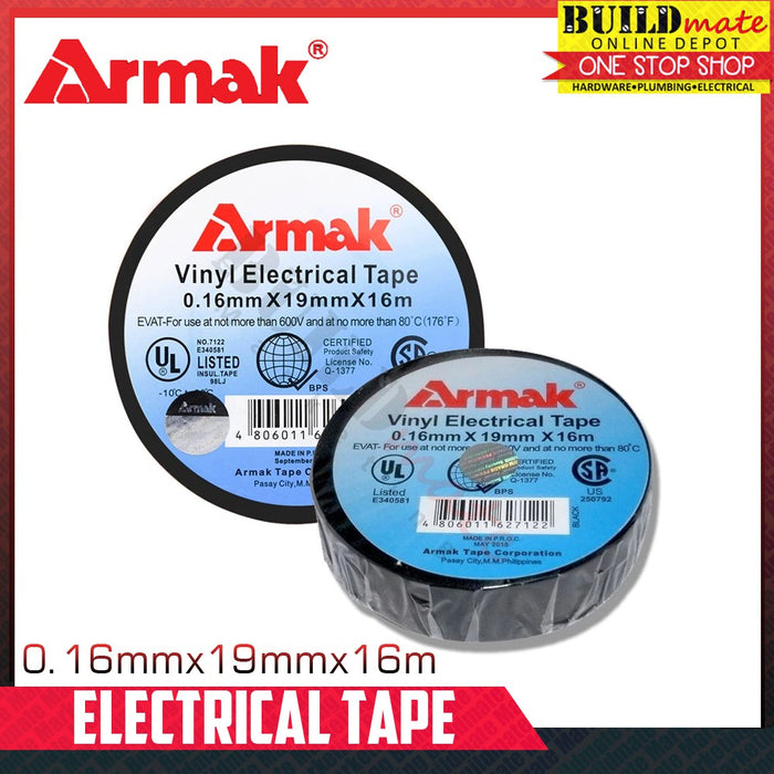 Armak Electrical Tape 16M 0.16mmx19mmx16m •BUILDMATE• 