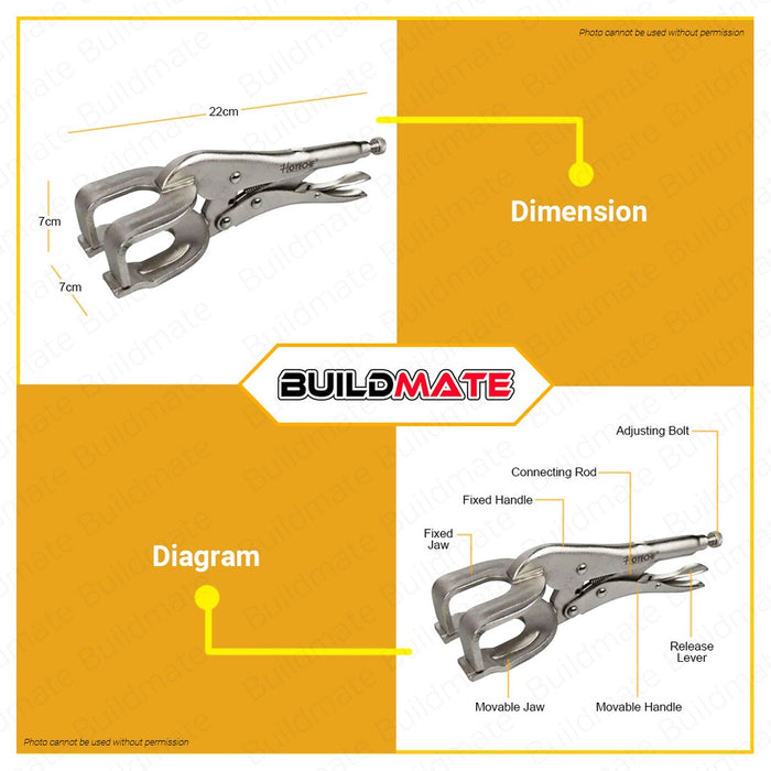Hoteche Welding Locking Plier 9 inches CR-V steel HTC-110601 •BUILDMATE•