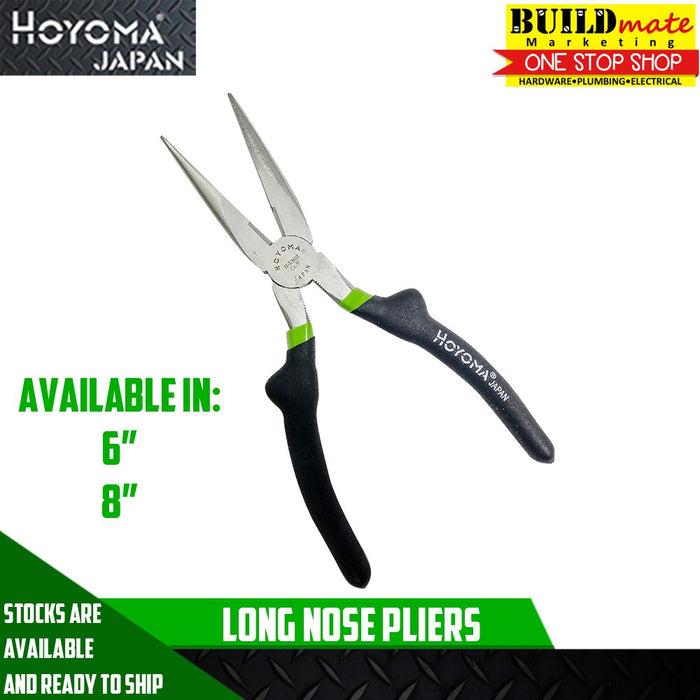 Hoyoma Long Nose Pliers Dip Handle 6"/8" •BUILDMATE•  HYMHT