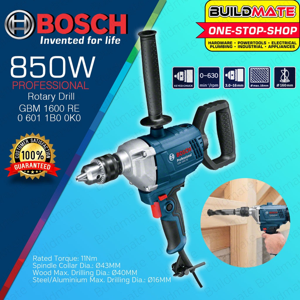 Bosch Professional 850W Heavy Duty Electric Drill 16mm GBM 1600 RE
