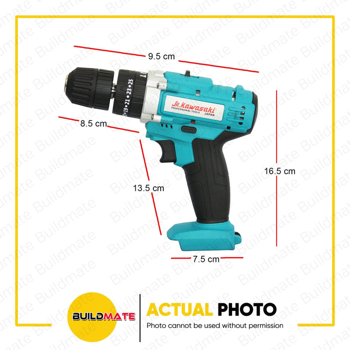 JR KAWASAKI Cordless Lithium Ion Impact Drill Set JRCD21V •BUILDMATE•