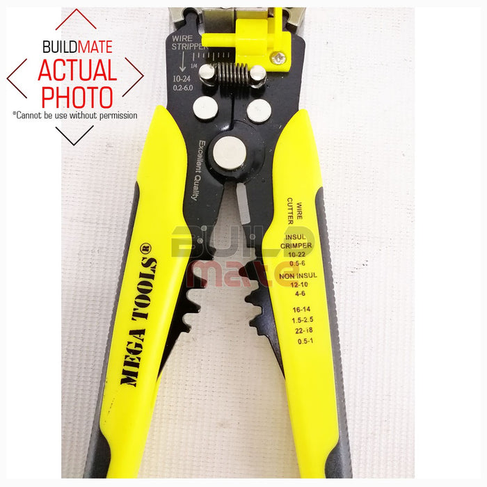 MEGA Self Adjust Multi Wire Stripper 8" 210mm MWS-210 •BUILDMATE•
