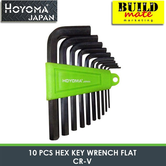 HOYOMA Hex Key Wrench Flat CR-V 8pcs / 10pcs •BUILDMATE• HYMHT