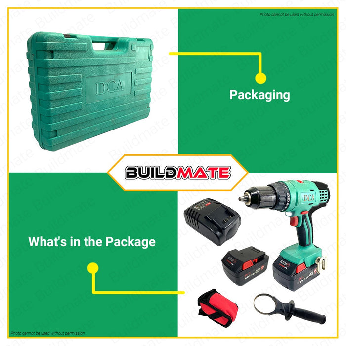 DCA Cordless Hammer Drill Driver Drill 18V 13mm ADJZ13 •BUILDMATE•