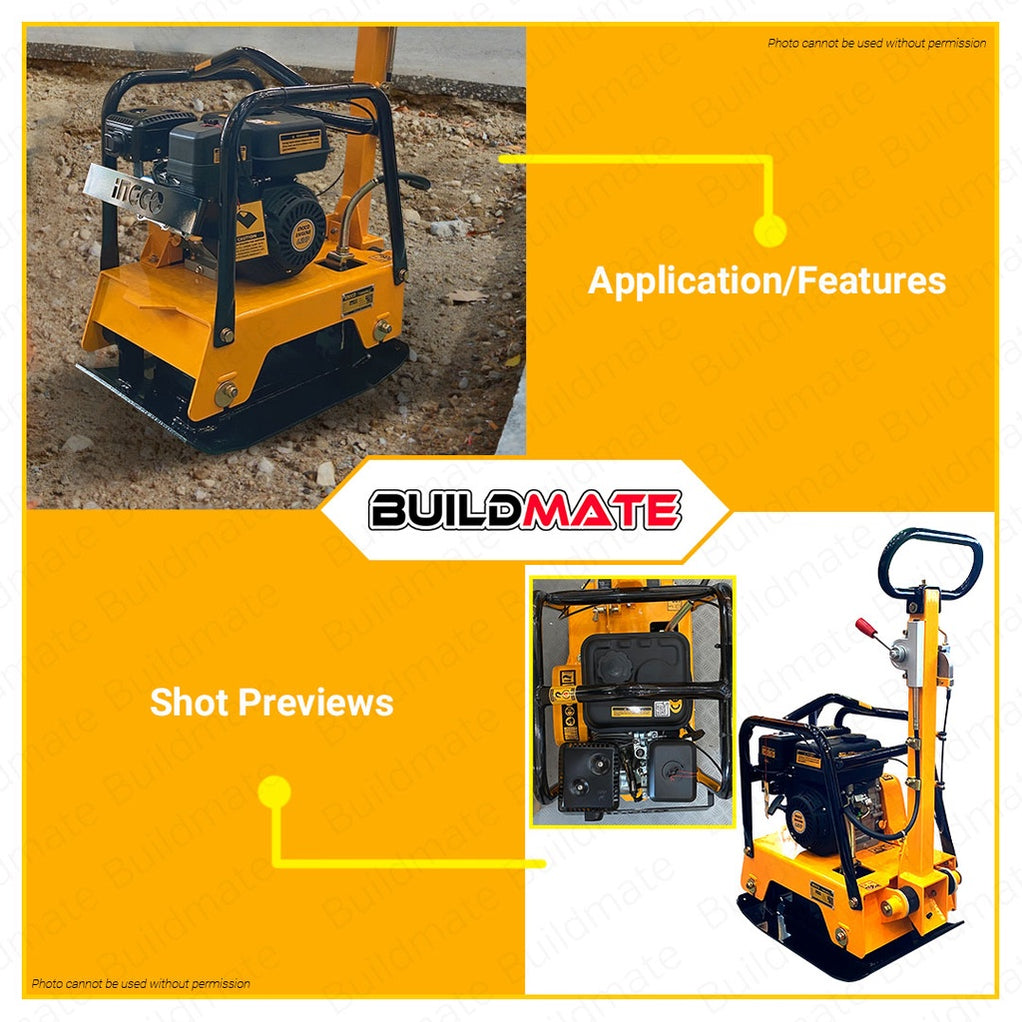 Inco Plate Compactor Machine INGCO Gasoline Reversible Plate Compactor 4.8kW 6.5HP 127KG GCP125-2 ...