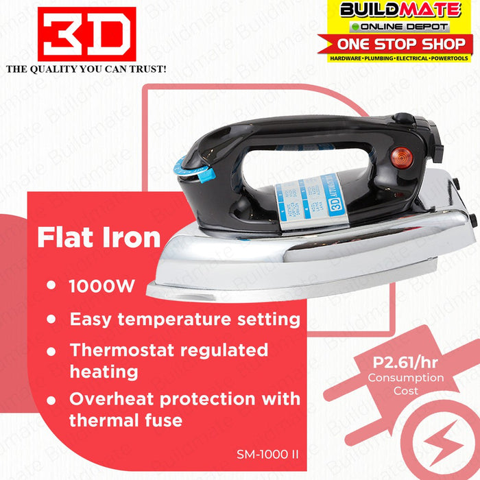 3D Flat Iron 1000W SM-1000 II •BUILDMATE•