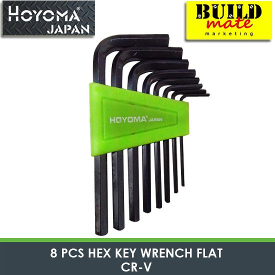 HOYOMA Hex Key Wrench Flat CR-V 8pcs / 10pcs •BUILDMATE• HYMHT