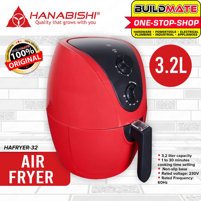 HANABISHI Air Fryer Oven 3.2L HAFRYER-32 •BUILDMATE•