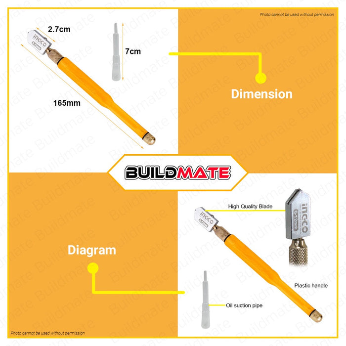 Ingco Plastic Handle Oil Glass Cutter HGCT05 100% ORIGINAL / AUTHENTIC •BUILDMATE• HT2