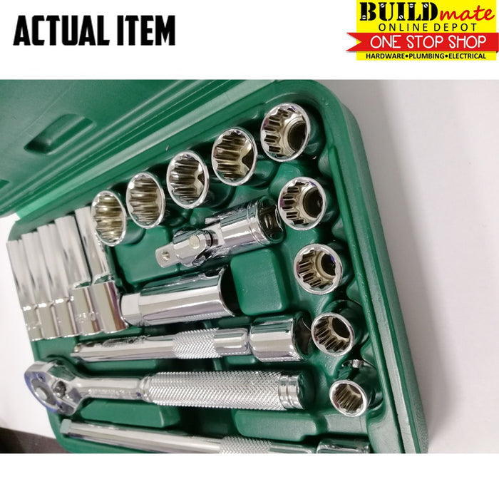 Ameriman Drive Socket 3/8" 19PCS /SET •BUILDMATE•