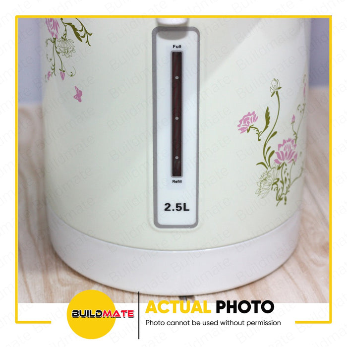 BUILDMATE Kyowa 2.5L Stainless Steel Electric Airpot 650W Electric Thermo Kettle Pot Hot Water Boiler Dispenser KW-1821